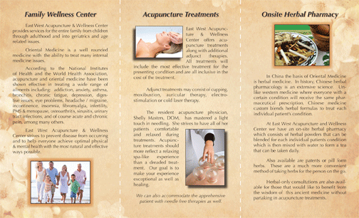 Wellness Center & Herbal Phamacy Brochures