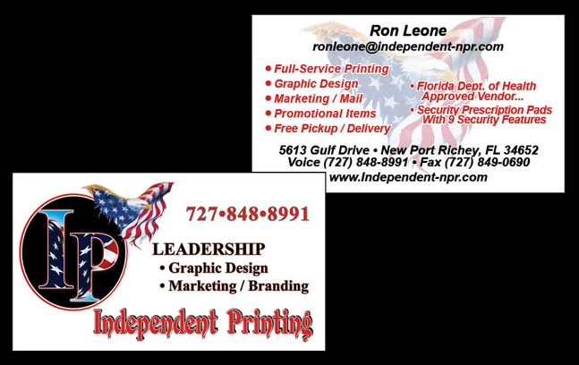 INDEPENDENT PRINTING BUSINESS CARDS