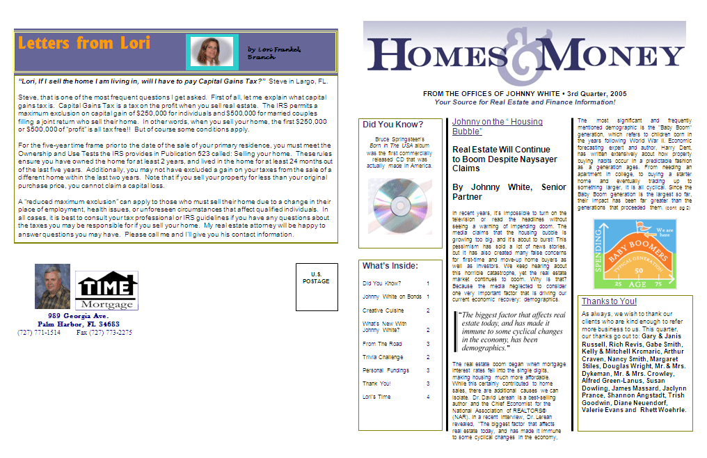 FULL COLOR NEWSLETTERS
